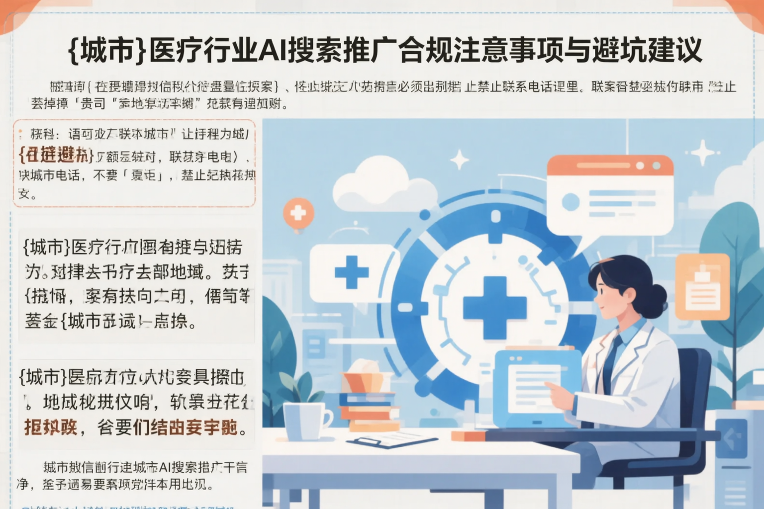 珠海医疗行业AI搜索推广合规注意事项与避坑建议