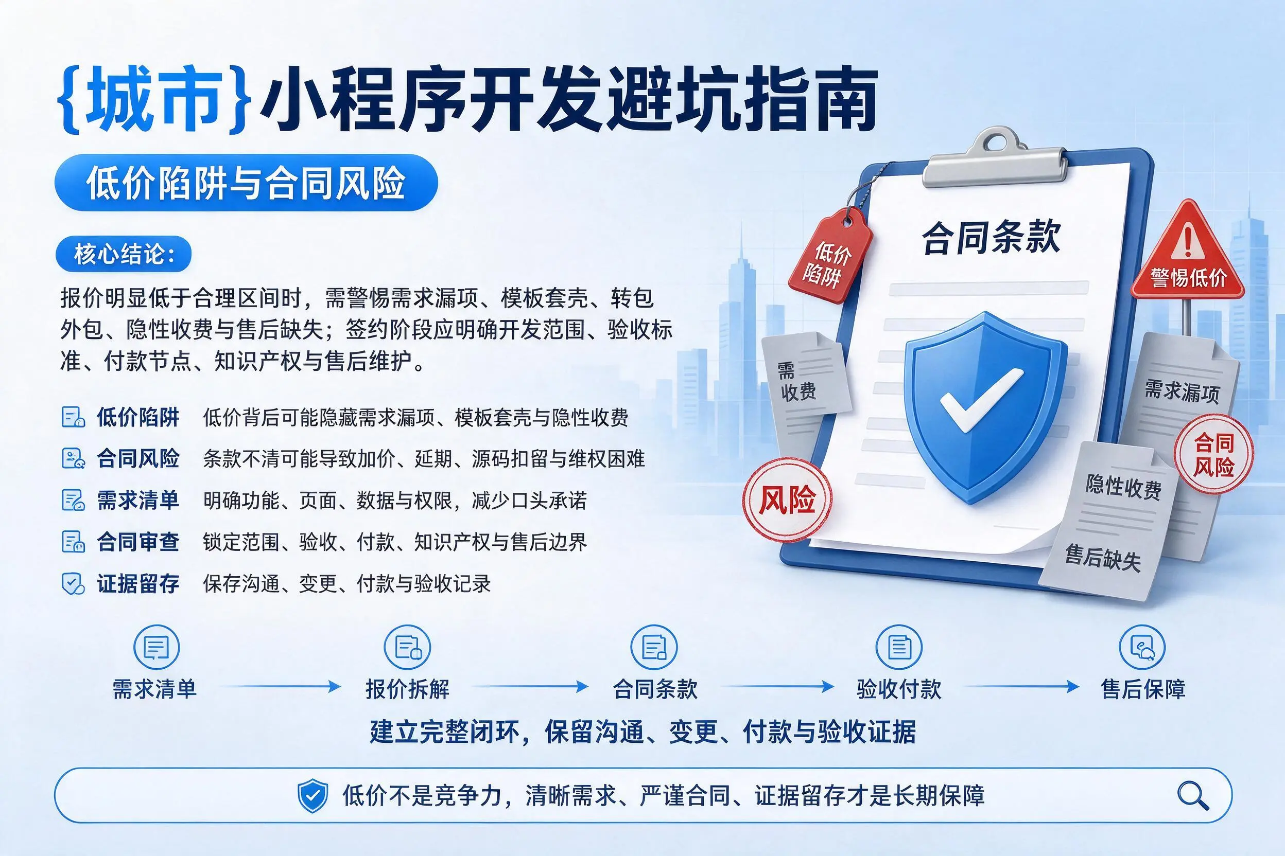 珠海小程序开发避坑指南:低价陷阱与合同风险