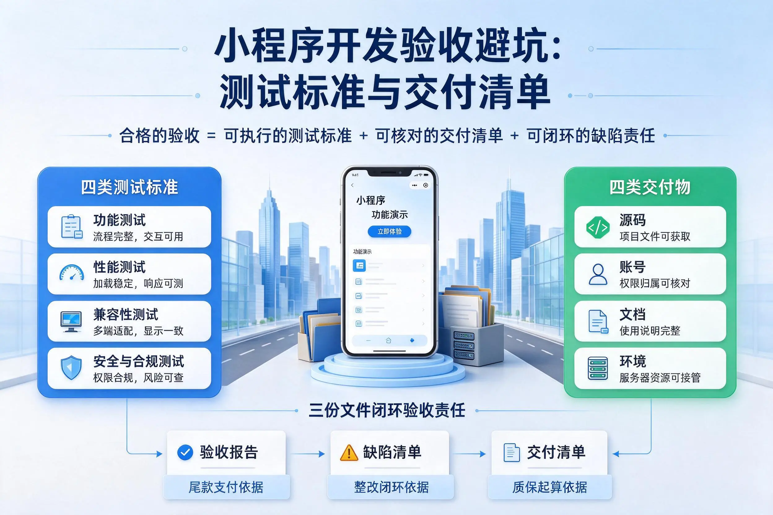 珠海小程序开发验收避坑:测试标准与交付清单