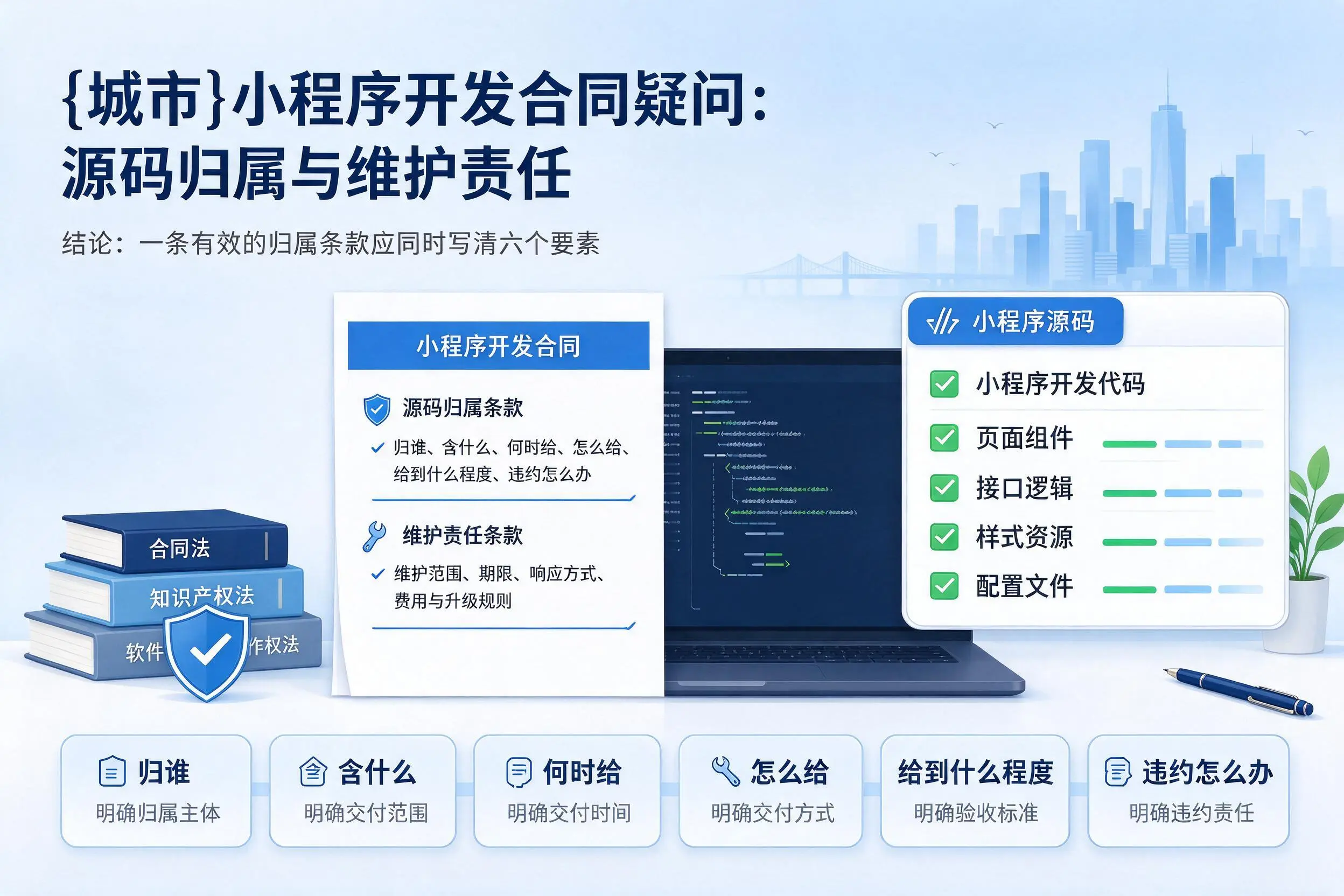 珠海小程序开发合同疑问:源码归属与维护责任