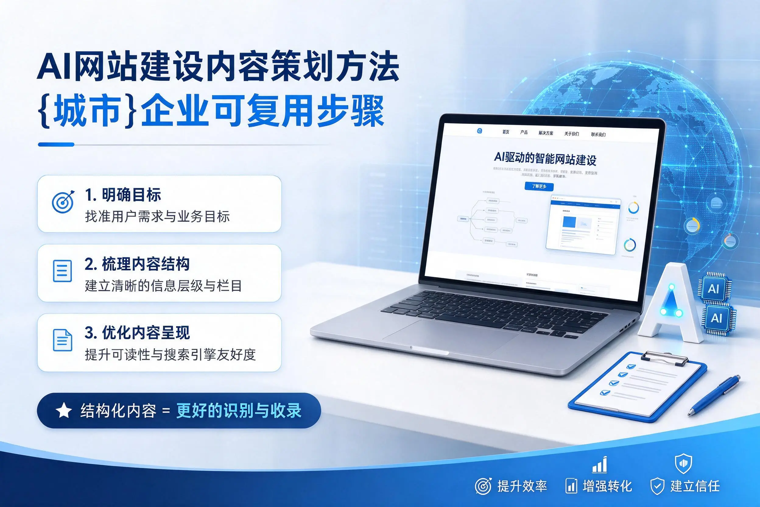 AI网站建设内容策划方法，珠海企业可复用步骤