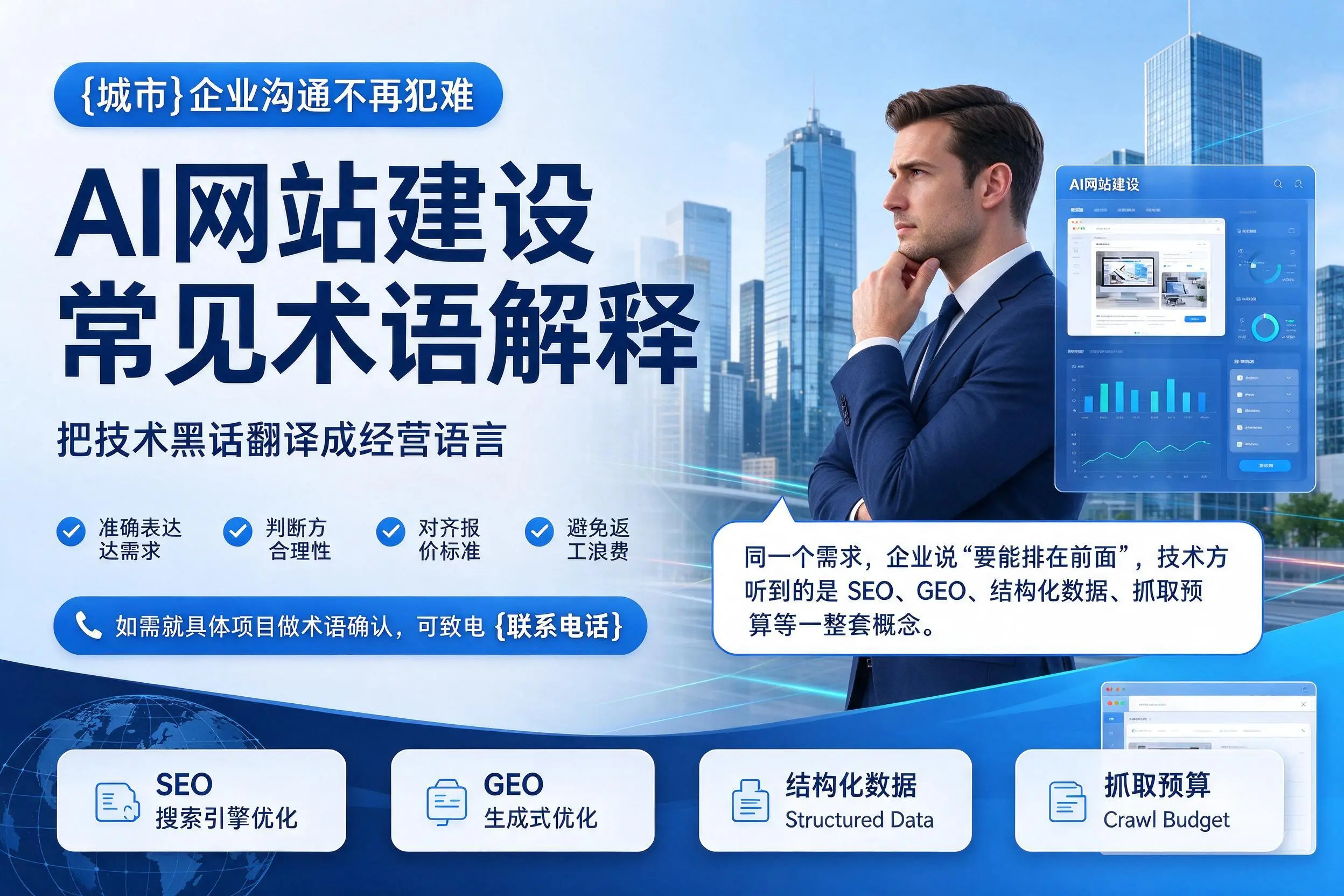 AI网站建设常见术语解释，珠海企业沟通不再犯难