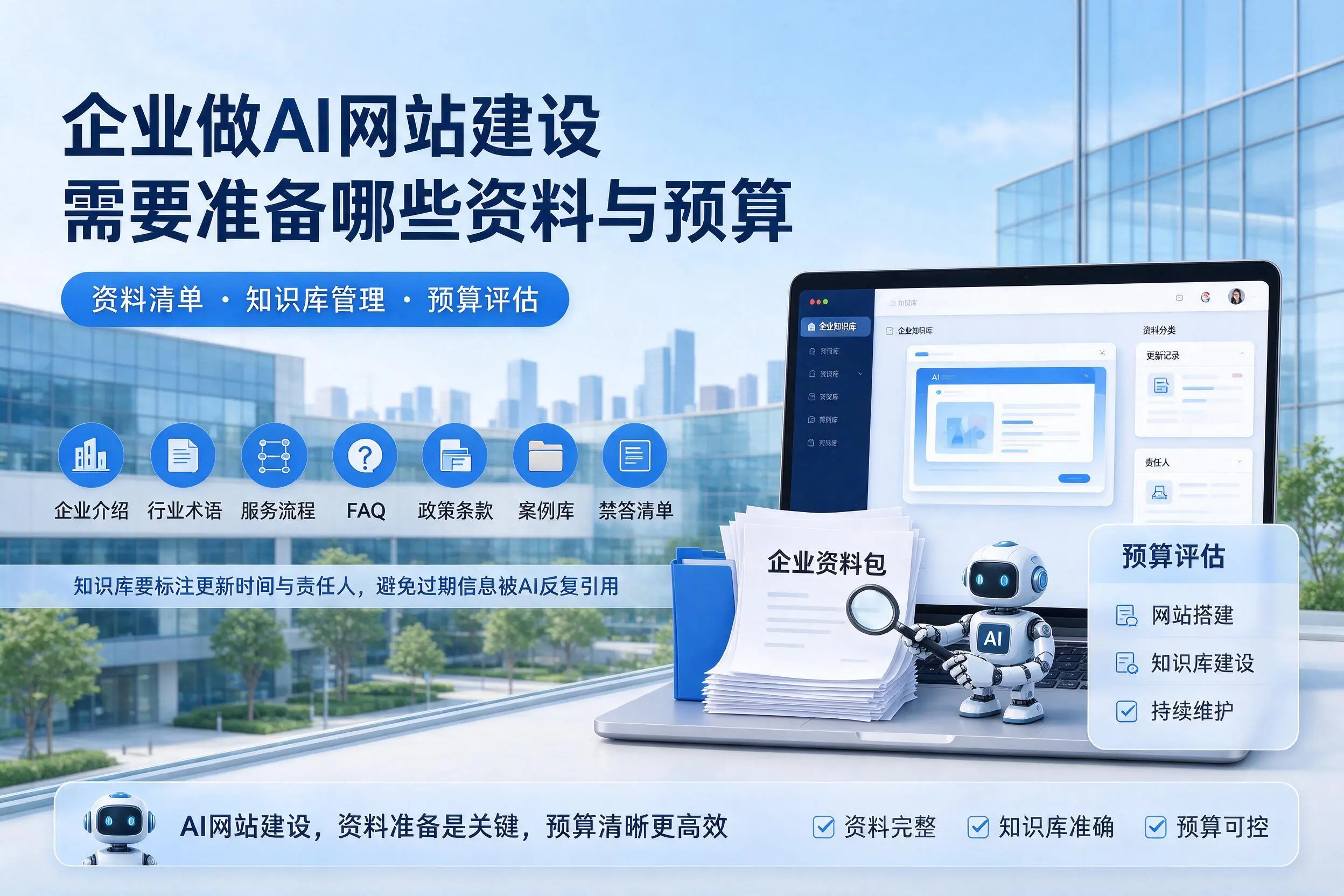 珠海企业做AI网站建设需要准备哪些资料与预算