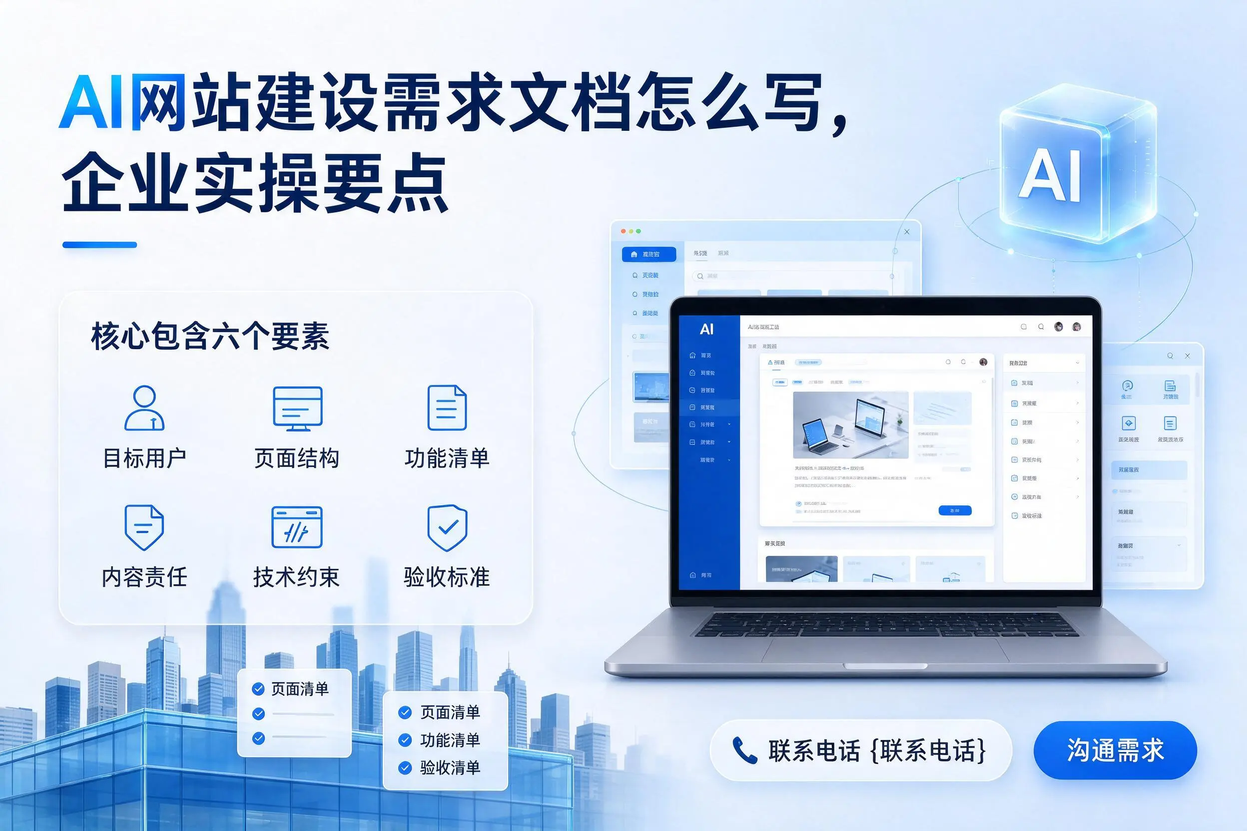AI网站建设需求文档怎么写,珠海企业实操要点